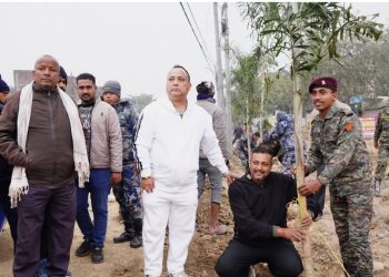 वीरगञ्ज भन्सार क्षेत्र सौन्दर्यीकरणका लागि वृक्षारोपण अभियान जारि