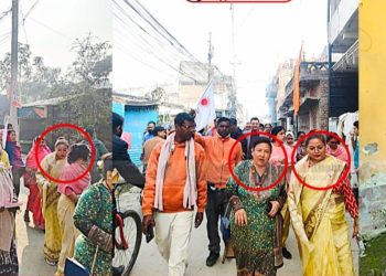 राजेशमन र प्रदीप यादवकी श्रीमती खुलमखुला निर्वाचन आचारसंहिताको ध्वजी उडाउदै